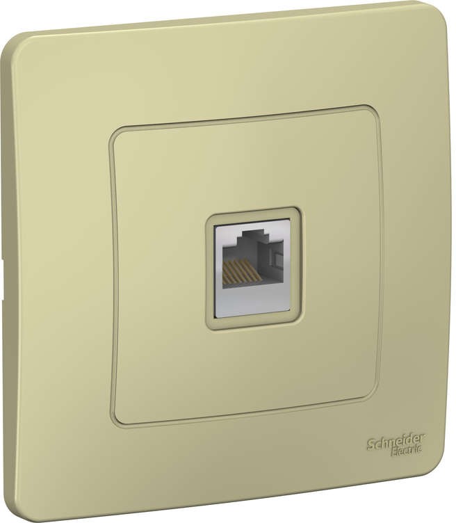 Розетка компьютерная 1-м СП Blanca RJ45 кат.5E беж. SE BLNIS045007 - Фото 2