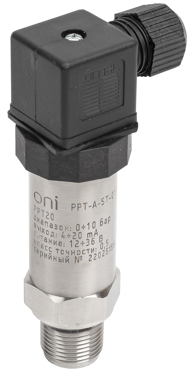 Преобразователь абсолютного давления PPT20 0,5% 0-10Бар 4-20мА M20 DIN43650 ONI PPT-A-ST-010-4-20-3-2
