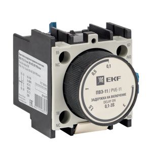 Приставка выдержки времени включения ПВЭ-11 0,1-3сек NO+NC EKF ctr-st-11