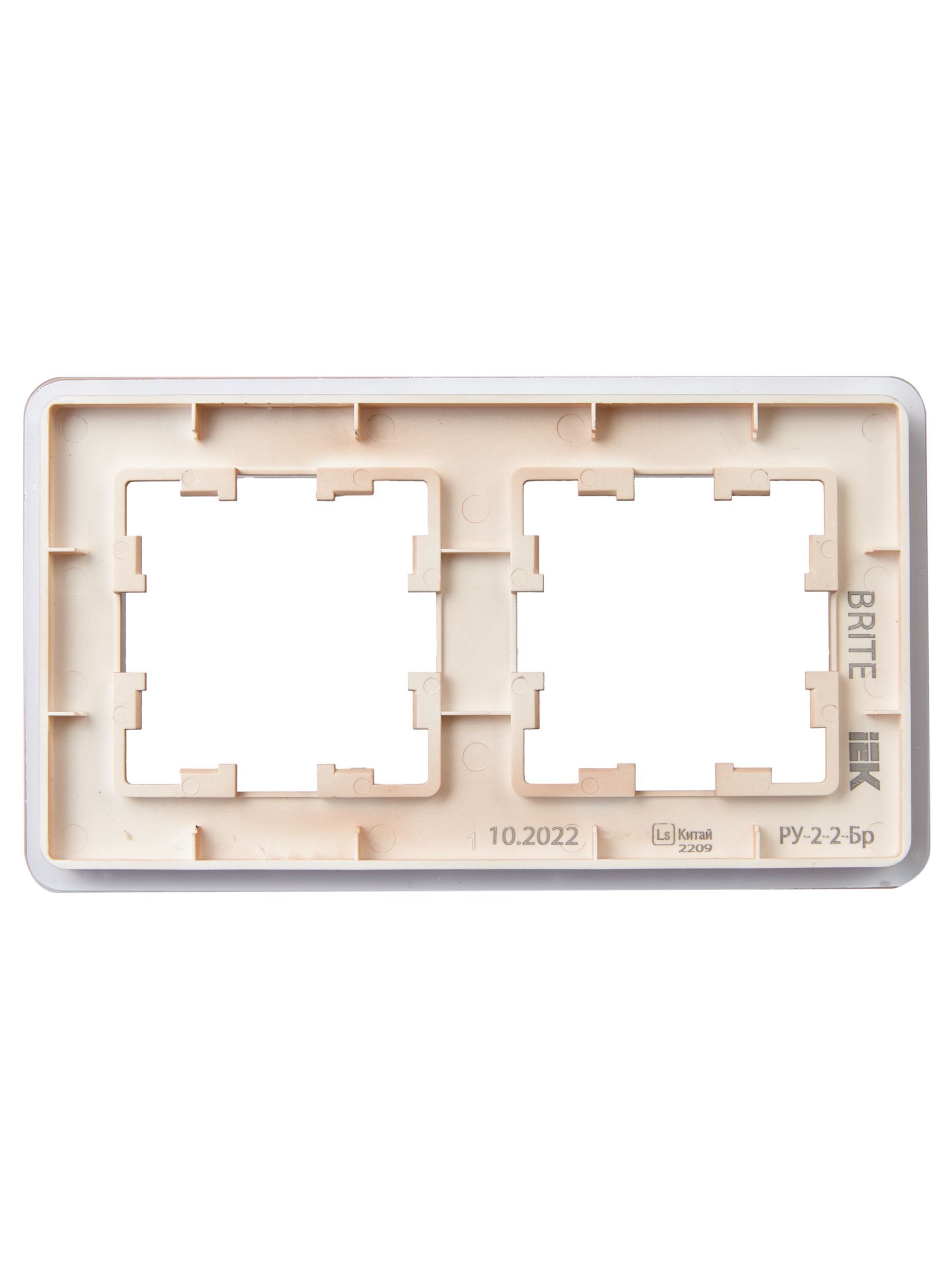 BRITE Рамка 2-местная РУ-2-2-Бр стекло дымчатый RE IEK - Фото 6