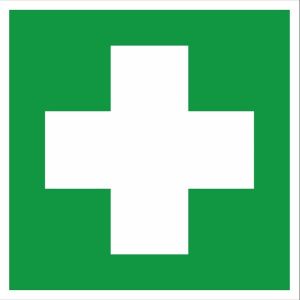 Знак наклейка EC01 "Аптечка первой медицинской помощи" (200х200) EKF an-4-03