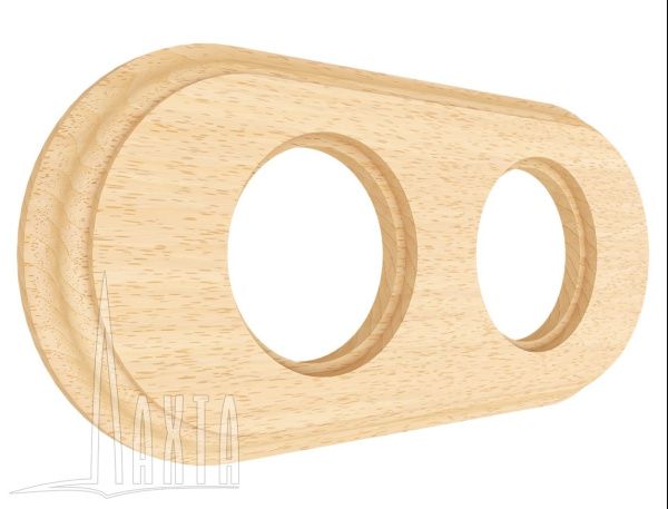 Рамка 2х-мест, дерев, скрыт,уст,, овал, без тонировки Лахта "СенатЪ"