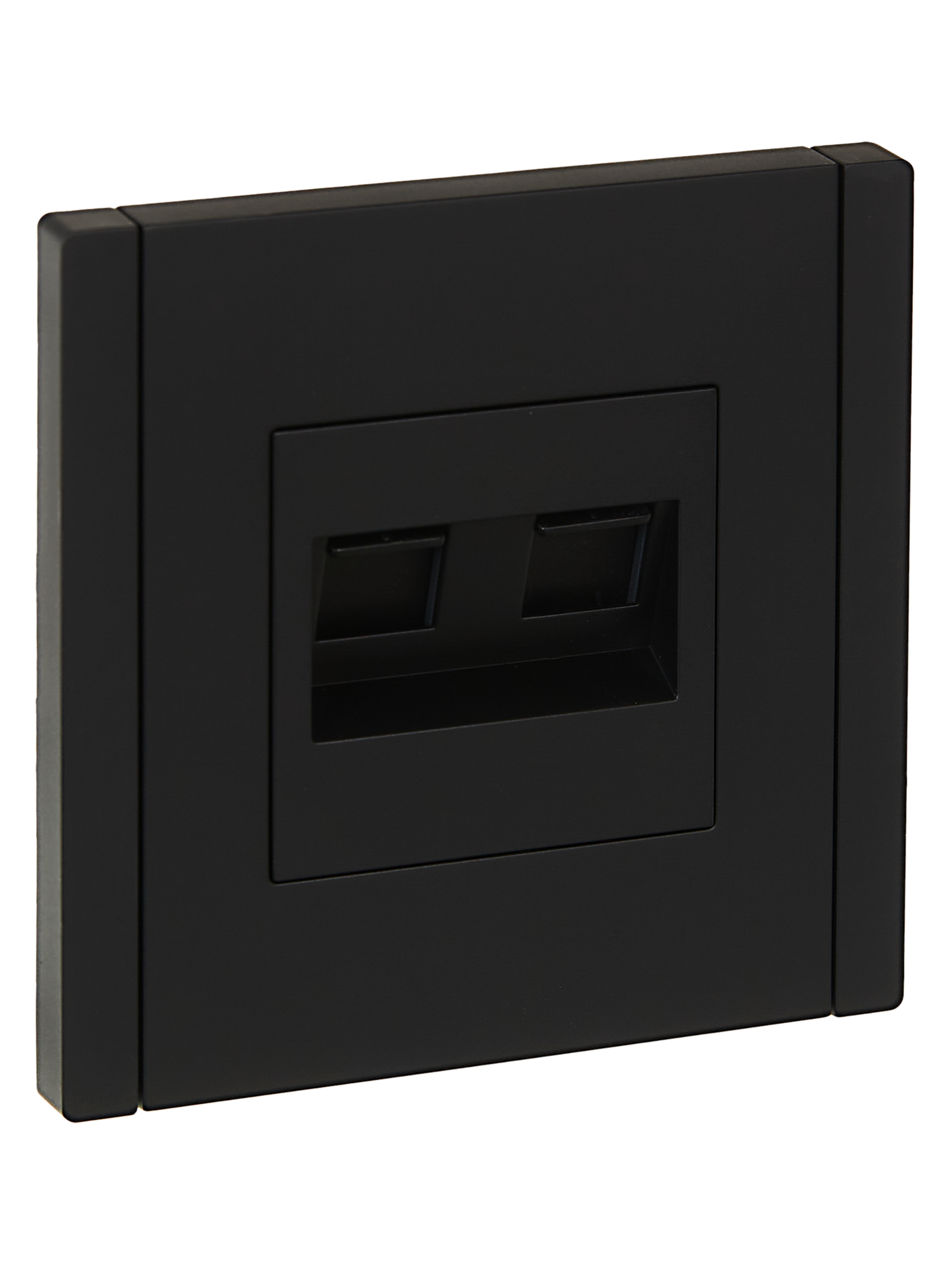 FORTE&PIANO Розетка компьютерная двойная RJ45 кат.6 FP134 черный IEK FP-K20-2-K02