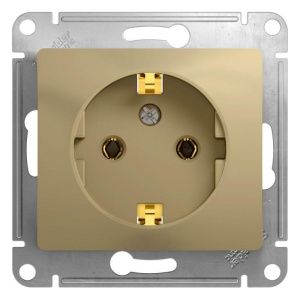 Розетка 1-м СП Glossa 16А IP20 с заземл. механизм титан SE GSL000443 1063792