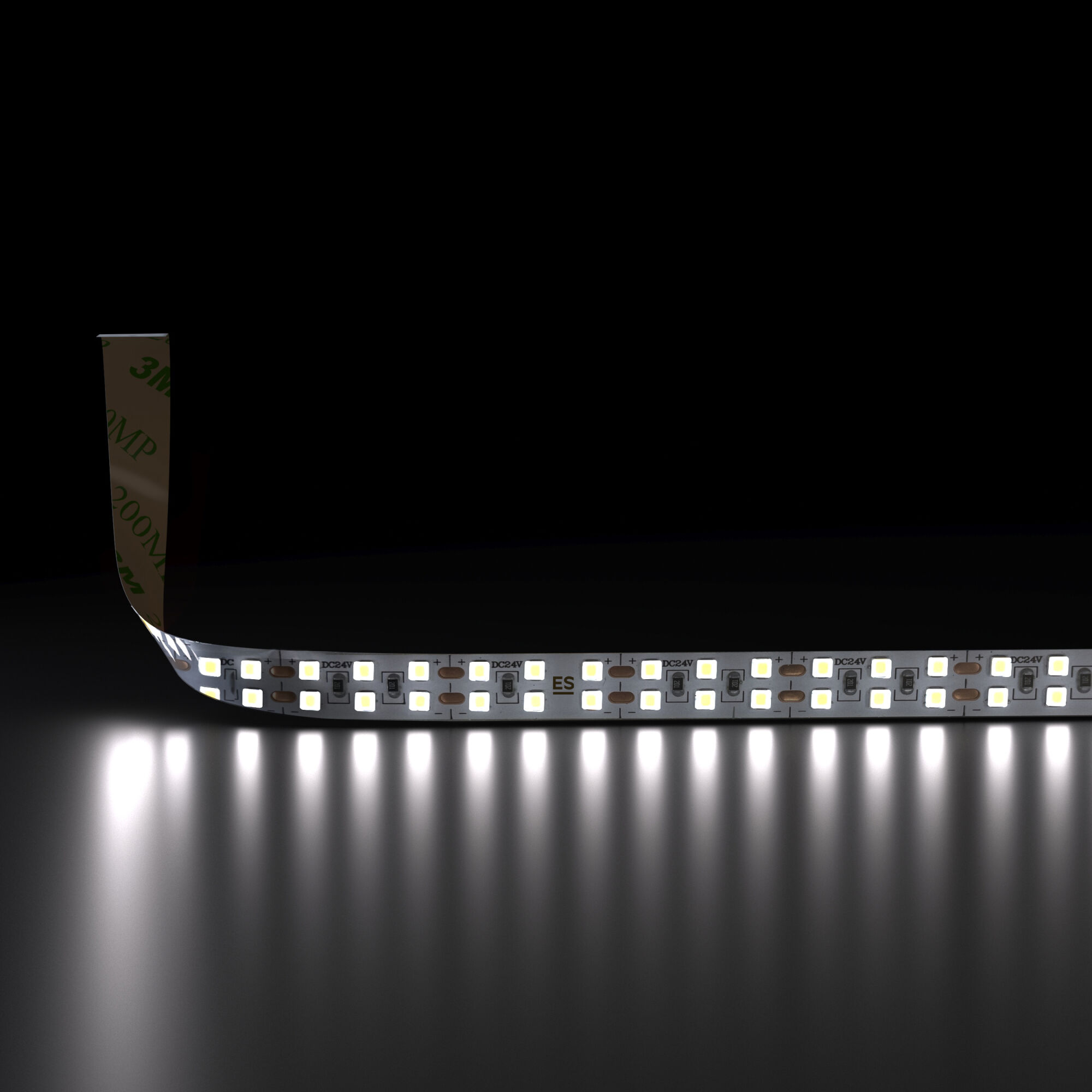 Лента светодиодная 240LED 18W IP20 двухрядная 6500К холодный белый 2835 24V 240Led 18W IP20 Elektros - Фото 2
