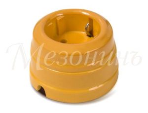 Розетка ретро фарфоровая , двухполюсная, с заземляющим конт(в комплекте с подъемной рамкой D7 GE70301-32