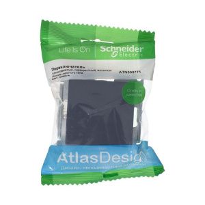 Переключатель перекрестный 1-кл. СП AtlasDesign 10А IP20 (сх. 7) 10AX механизм грифель SE ATN000771 1240424