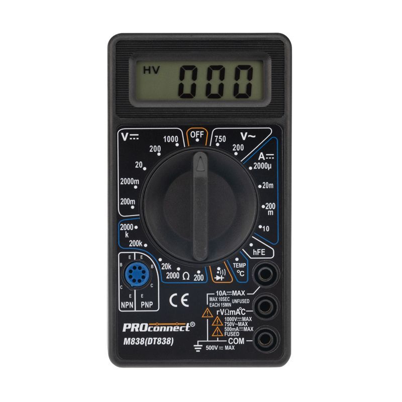 Портативный мультиметр M838 (DT838) PROconnect 13-3013