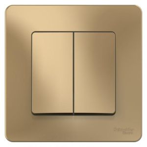 Переключатель проходной 2-кл. СП Blanca 10А IP20 (сх. 6+6) 250В титан SE BLNVS106604 1210351