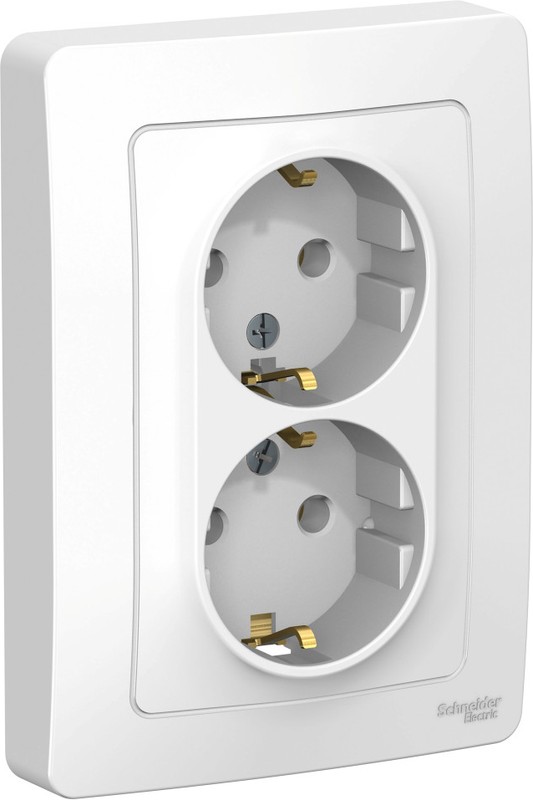 Розетка 2-м СП Blanca 16А IP20 250В с заземл. без защ. шторок бел. SE BLNRS001021 - Фото 3