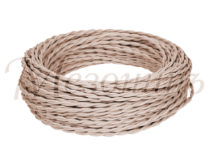 Провод монтажный витой ПВХ 2х1,5мм, цвет - бежевый (бухта 50м), ТМ "МЕЗОНИНЪ" GE70141-15 GE70141-15