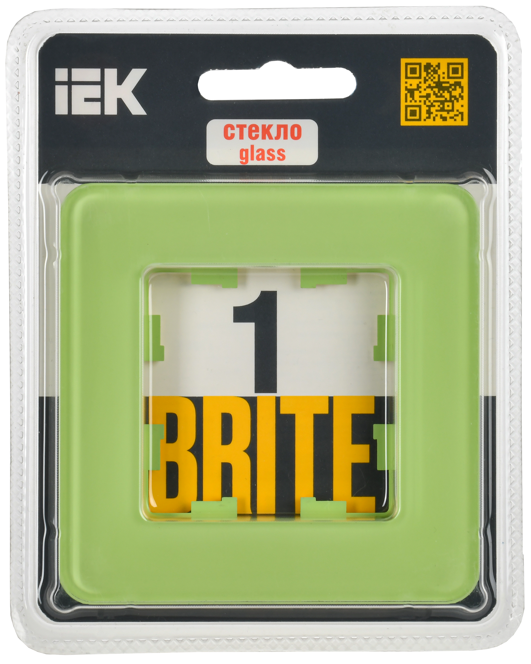 BRITE Рамка 1-местная РУ-1-2-Бр стекло эко грин RE IEK - Фото 2