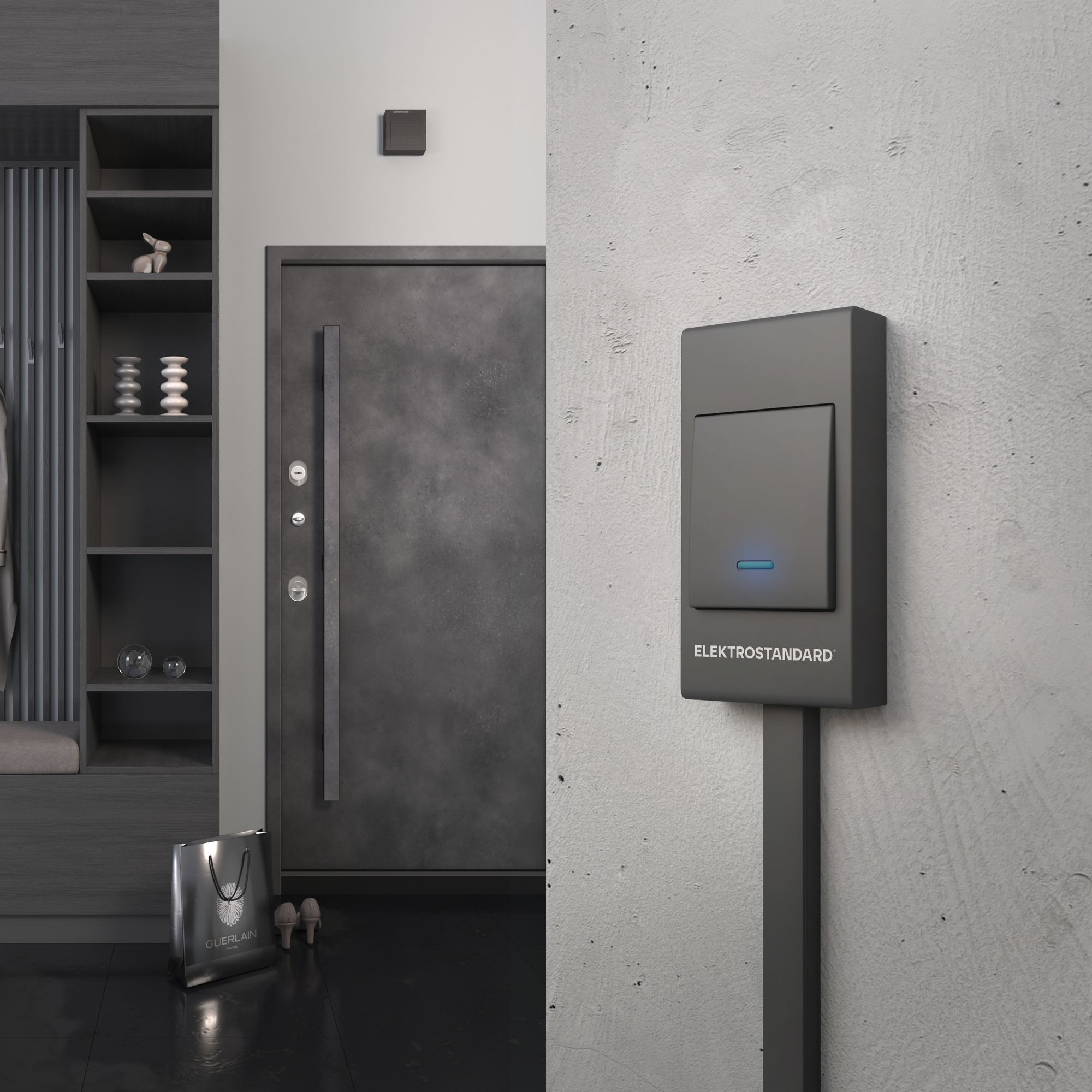 Звонок электромеханический 1M IP44 DBQ26M WM черный Elektrostandard - Фото 2