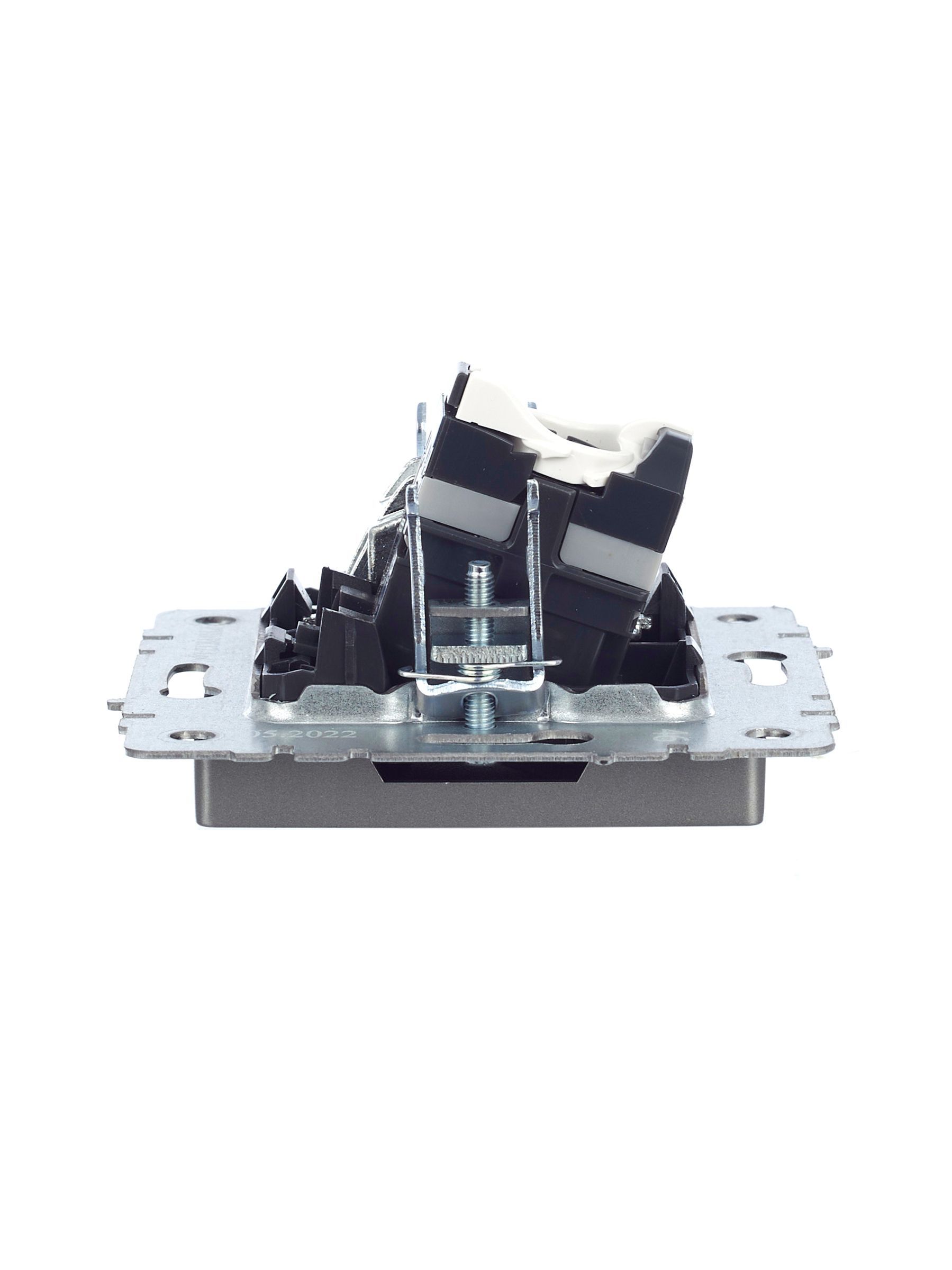 BRITE Розетка двойная TV+RJ45 кат.5E РТВ/РК12-БрС сталь IEK - Фото 8