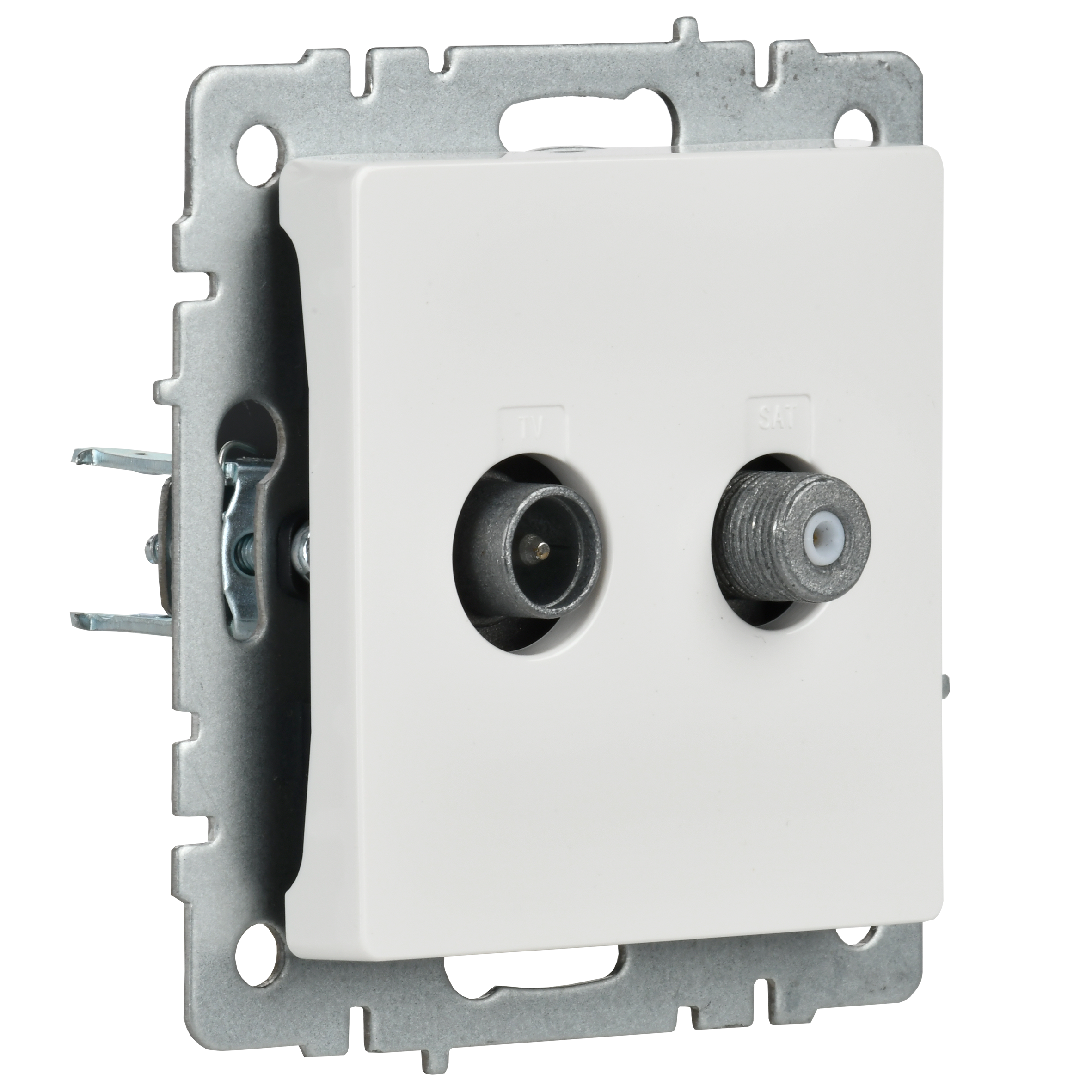 BRITE Розетка двойная TV+SAT РТВ/РСп12-БрБ белый IEK - Фото 6