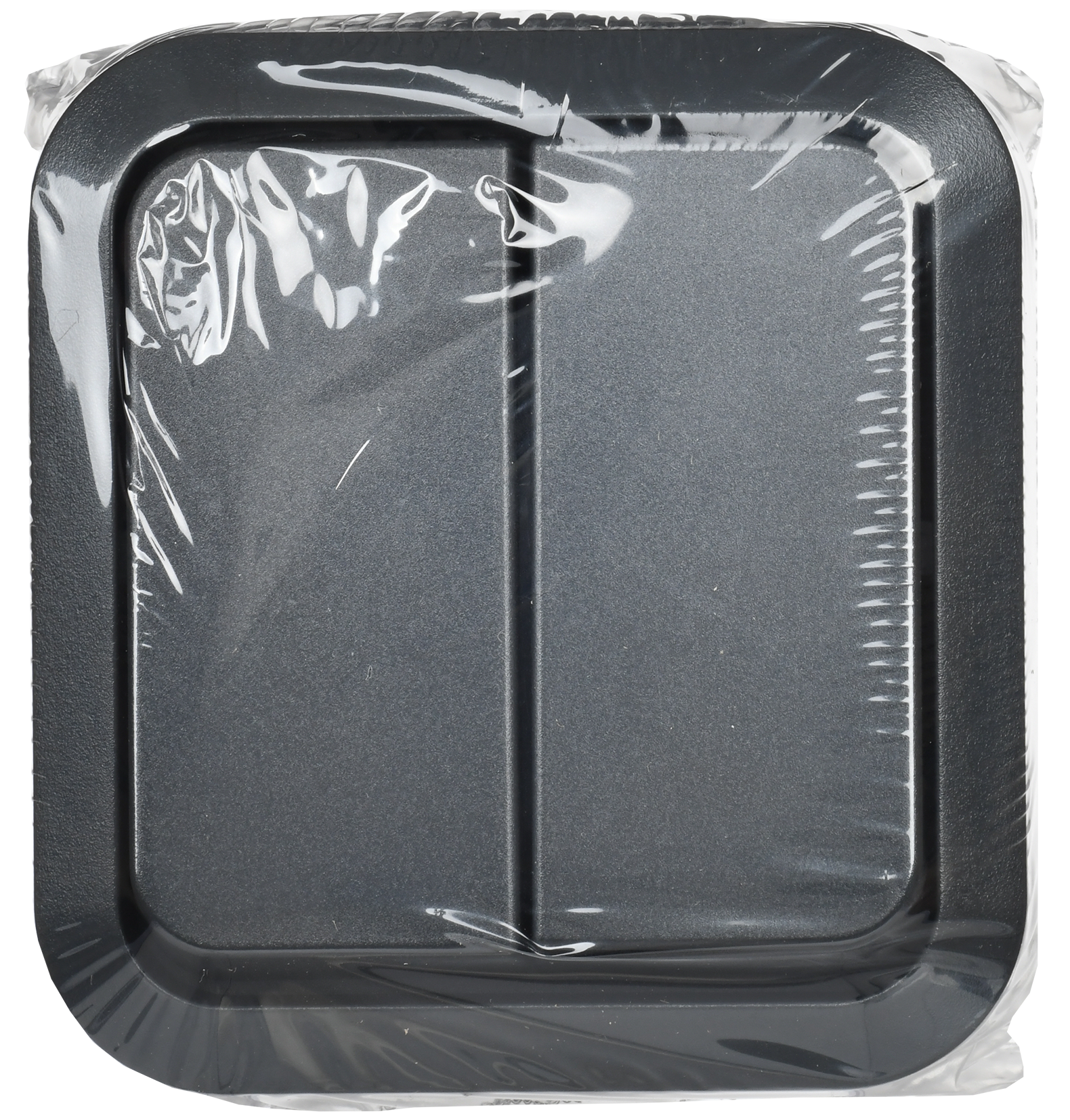 TORS Выключатель двухклавишный 10А IP55 TS105 графит IEK - Фото 2