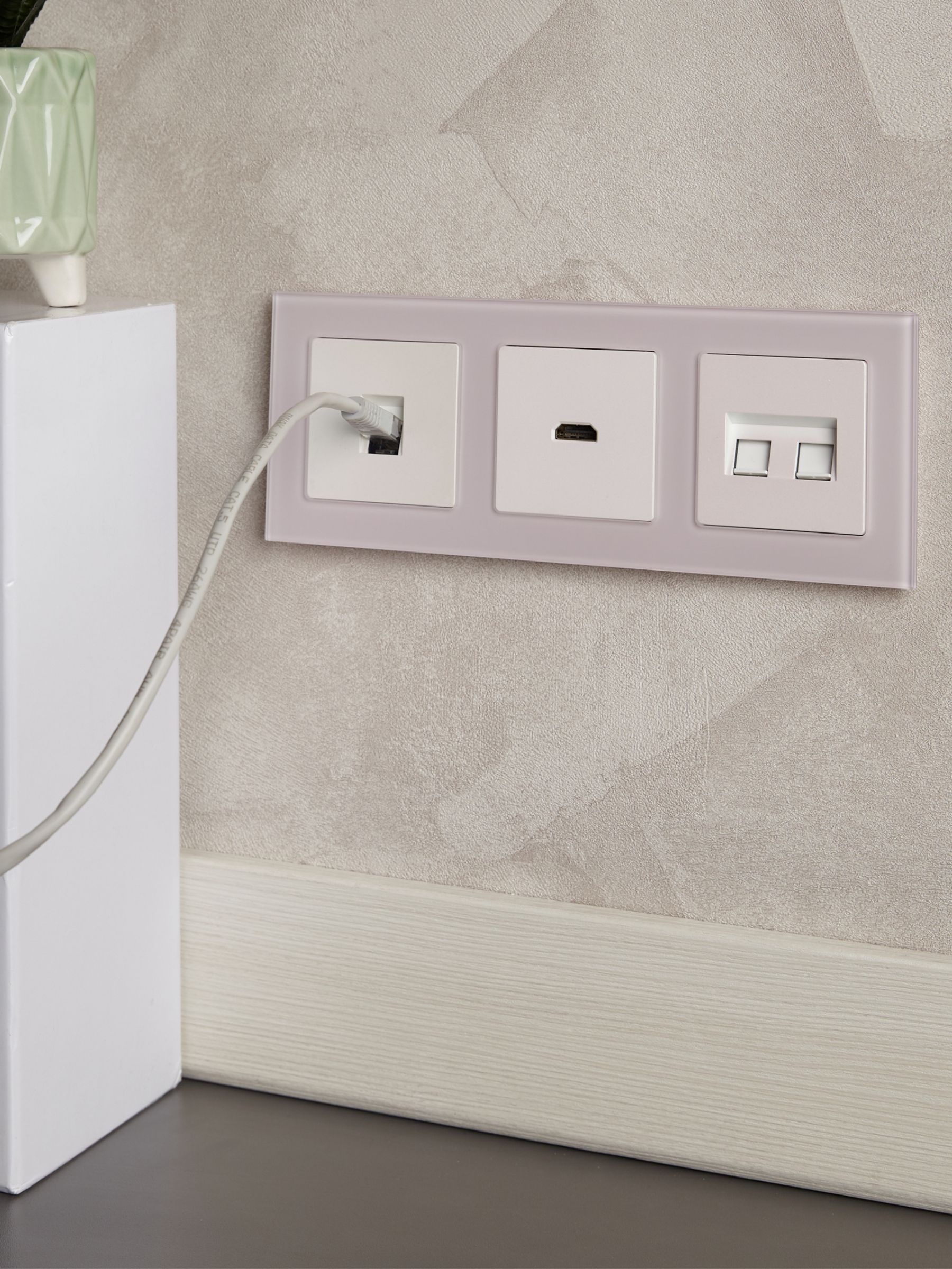 BRITE Розетка компьютерная двойная RJ45 кат.6 РК11-2-БрЖ жемчуг IEK - Фото 2