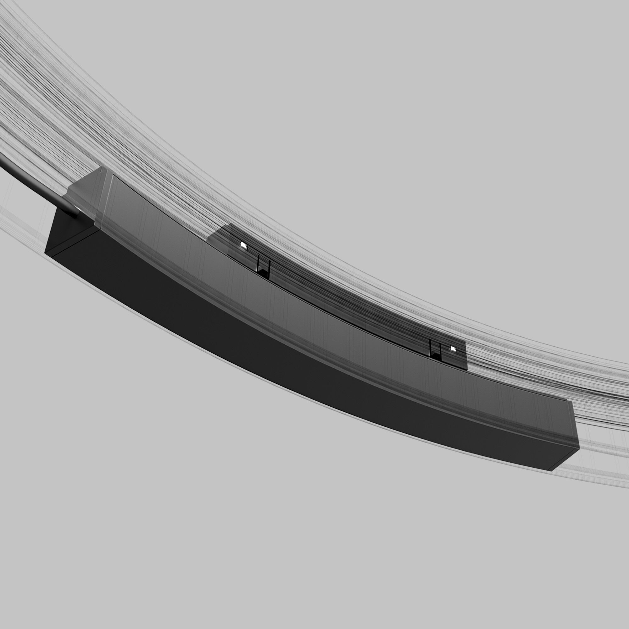 Slim Magnetic Блок питания 100W для радиусного шинопровода черный Ø1200mm - Фото 4