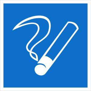 Знак наклейка D03 "Место курения" (200х200) EKF an-4-04