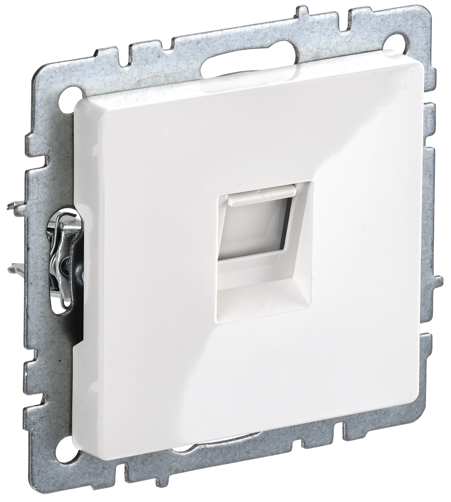 BRITE Розетка телефонная RJ11 РТ10-БрБ белый IEK BR-T10-K01