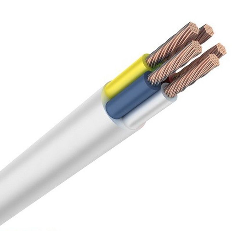 Провод ПВС-ТS 5х6 бел (100м) Автопровод А02060