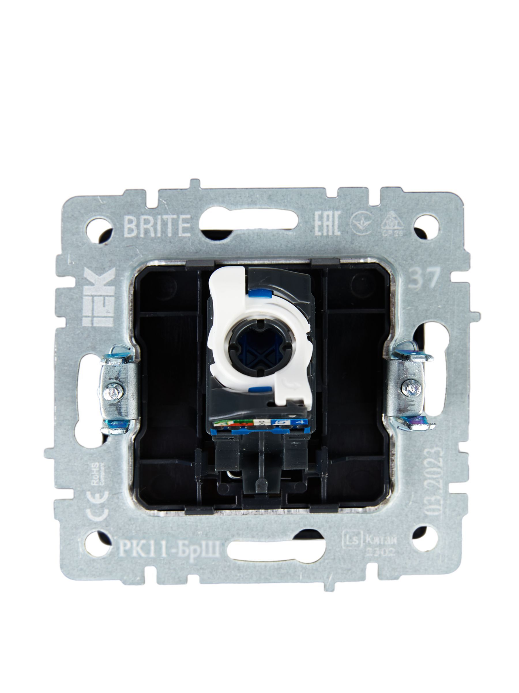 BRITE Розетка компьютерная RJ45 кат.6 РК11-БрШ шампань IEK - Фото 3