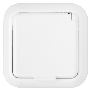 Розетка одноместная с заземляющим контом брызгозащищенная скрытой установки РС16-289 67BY