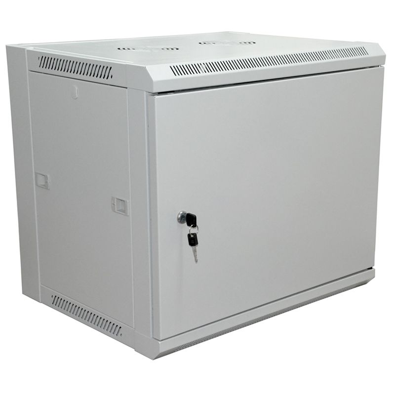 Шкаф настенный 19" 18U 600×600×964мм (ШxГxВ) -дверь металл, стенки съемные (разобранный) RAL 7035 REXANT PRO