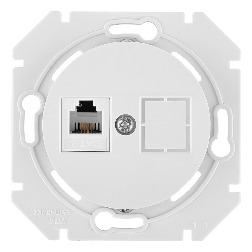 Розетка телефонная одногнездная для скрытой установки (полимерный суппорт) ТР4-6301