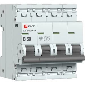 Авт. выкл. 4P 50А (B) 6кА ВА 47-63N EKF PROxima M636450B