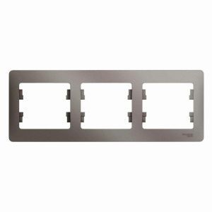 Рамка 3-м Glossa горизонт. платина SE GSL001203 454517