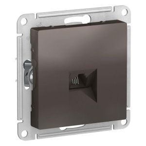 Розетка телефонная 1-м СП AtlasDesign RJ11 механизм мокко SE ATN000681 1240382