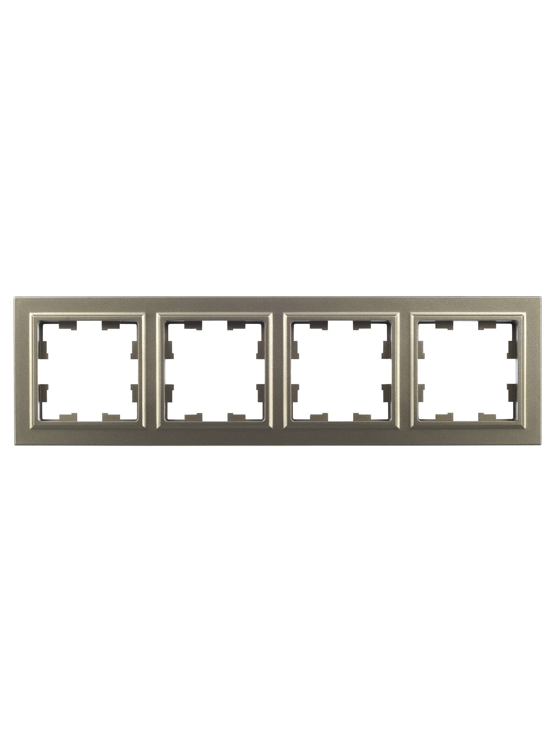 BRITE Рамка 4-местная РУ-4-БрШ шампань IEK - Фото 3