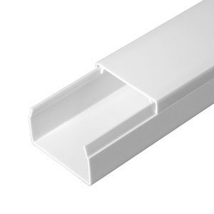 Кабель-канал белый 2-й замок в п/э 40х25 мм (24 м/уп) Промрукав PR03.0053