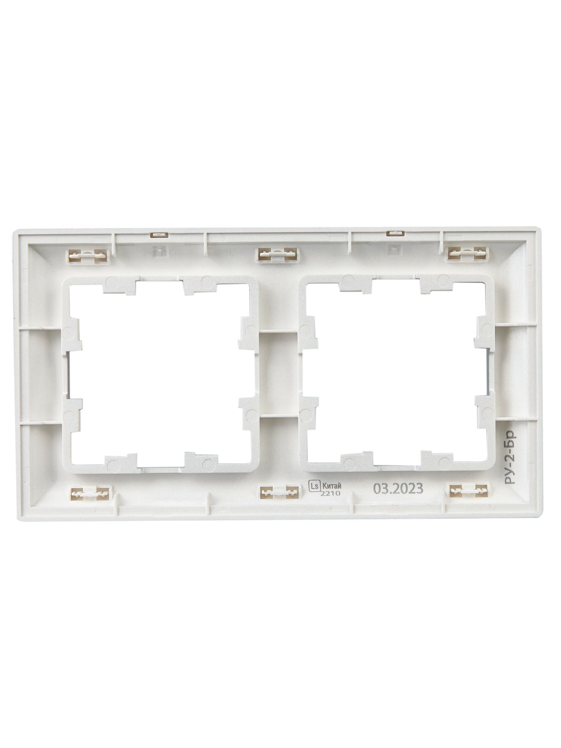 BRITE Рамка 2-местная РУ-2-Бр алюминий/алюминий IEK - Фото 3