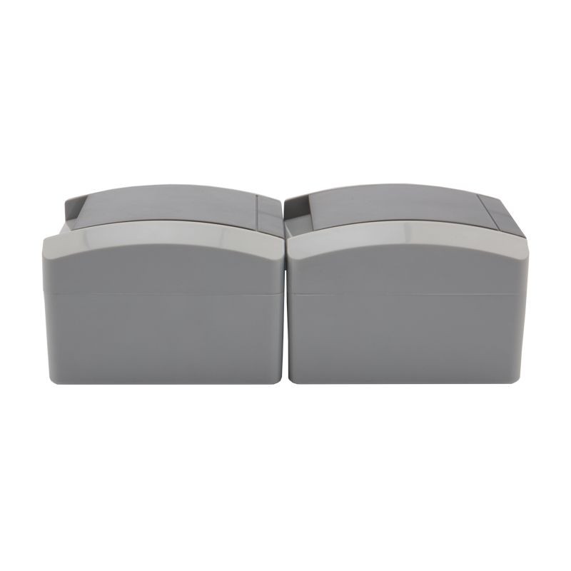 Блок вертикальный 2 розетки (керамика) INDUSTRIAL IP54 с/з, о/у, серый KRANZ - Фото 2