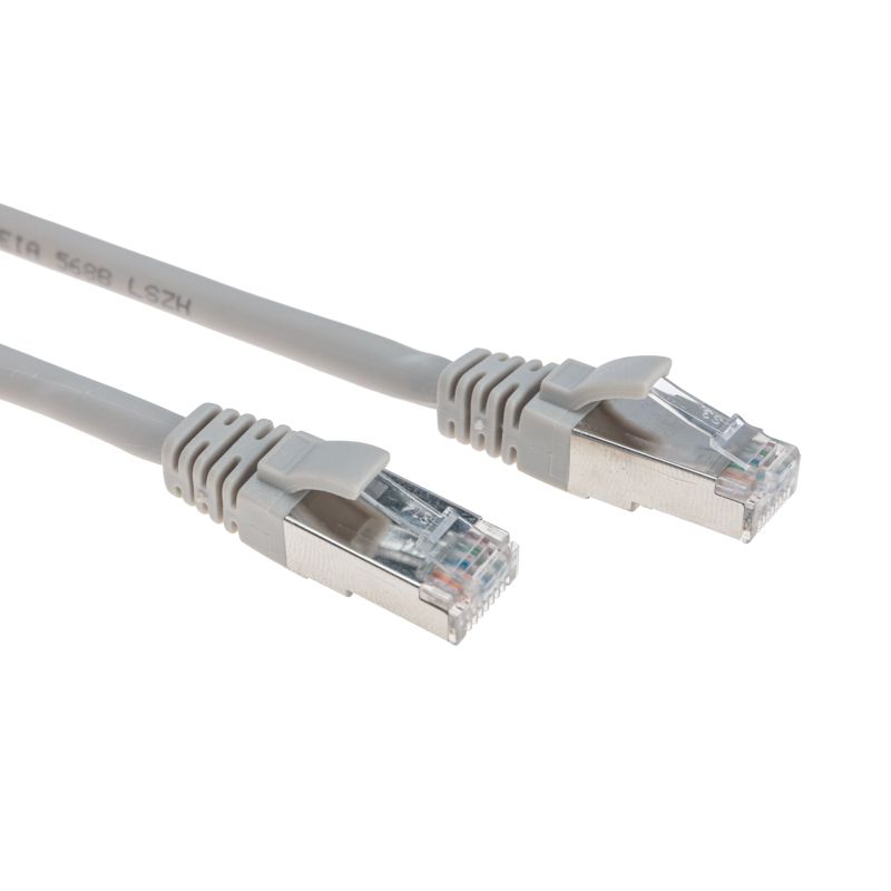 Патч-корд F/UTP, CAT 5e, RJ45-RJ45, 26AWG, LSZH, серый, 1м REXANT - Фото 3