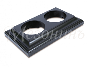 Рамка двухместная "Престиж" венге, для наружного и внутреннего монтажа, ТМ "МезонинЪ" GE70707-36 GE70707-36