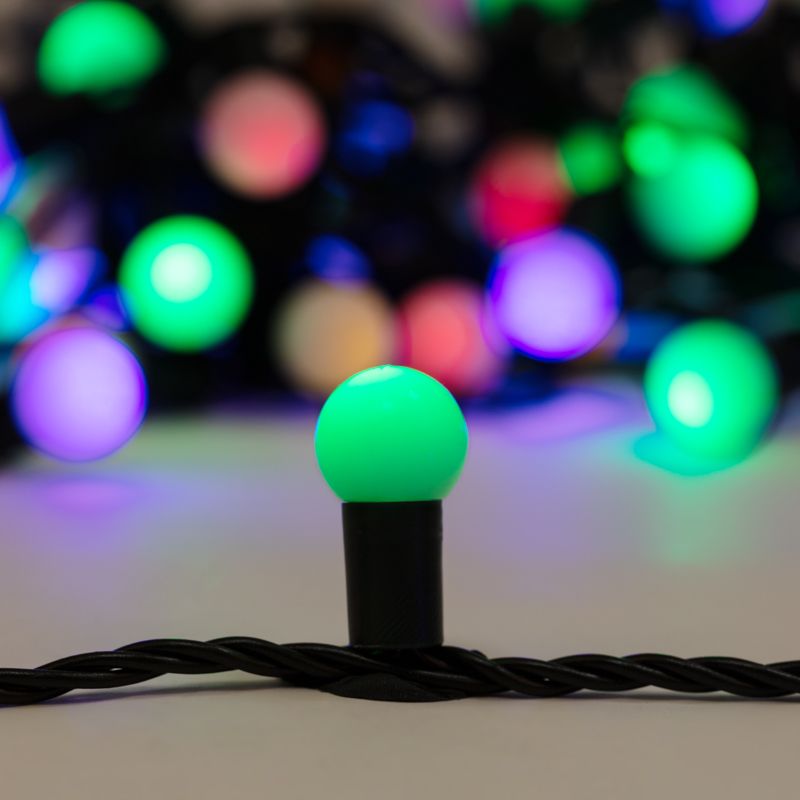Гирлянда Мультишарики Ø17,5 мм, 10 м, 80 LED МУЛЬТИ, темно-зеленый ПВХ, IP65, динамика, 230В не соединяется NEON-NIGHT - Фото 3