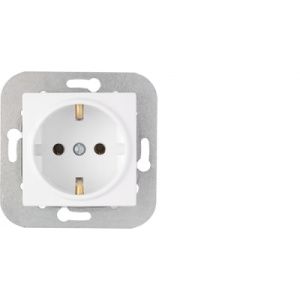 Розетка штепсельная с заземляющим контактом с безвинтовыми контактными зажимами для скрытой установк 2195BY