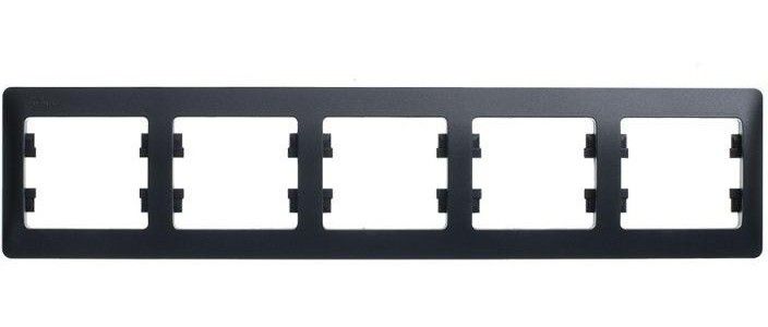 Рамка 5-м Glossa горизонт. антрацит SE GSL000705