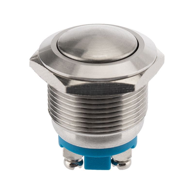 Кнопка антивандальная Ø19 Б/Фикс (2с винт) OFF-(ON) сфера (PBS-28В, A19-A2) REXANT (в упак. 1шт.) 06-0357-B