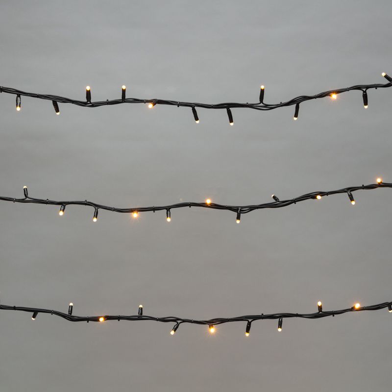 Гирлянда Нить управляемая 20м 240 LED ТЕПЛЫЙ БЕЛЫЙ черный каучук IP67 свечение с динамикой 230В не соединяется нужен контроллер 217-204 NEON-NIGHT - Фото 3