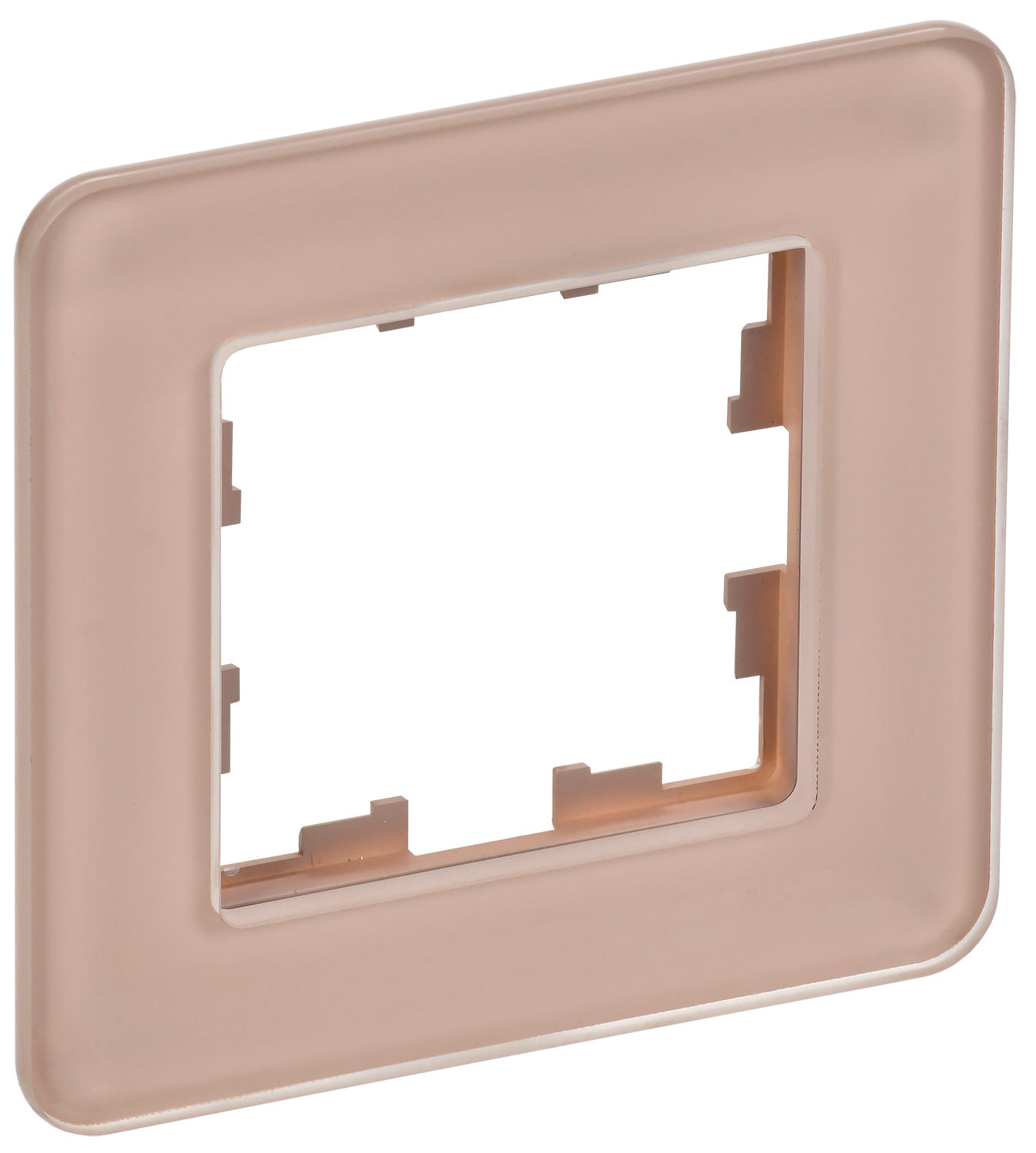 BRITE Рамка 1-местная РУ-1-2-Бр стекло дымчатый RE IEK