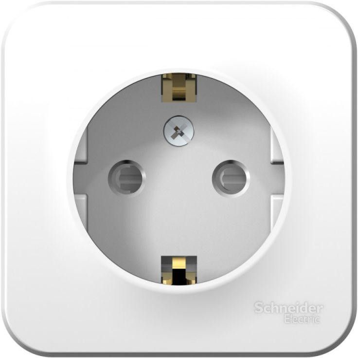 Розетка 1-м ОП Blanca 16А IP20 250В с заземл. защ. шторки с изолир. пластиной бел. SE BLNRA011111