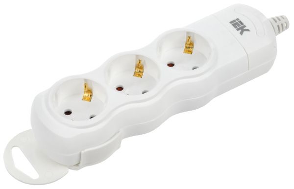 Розетка переносная разборная РПр03 3 места IEK WYP10-D-KP-16-03-ZS-K01