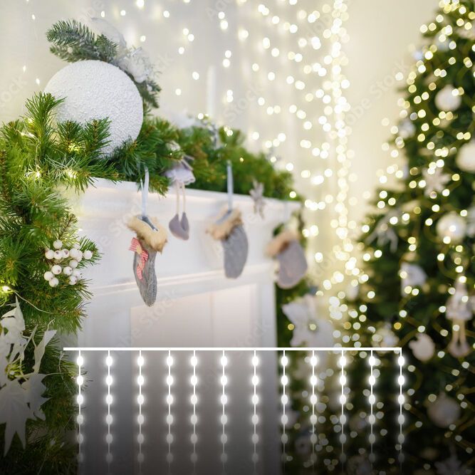 Гирлянда бытовая электрическая занавес 200-006 теплый белый 2*2,6м  IP20 200-006 Elektrostandard Eur a060422