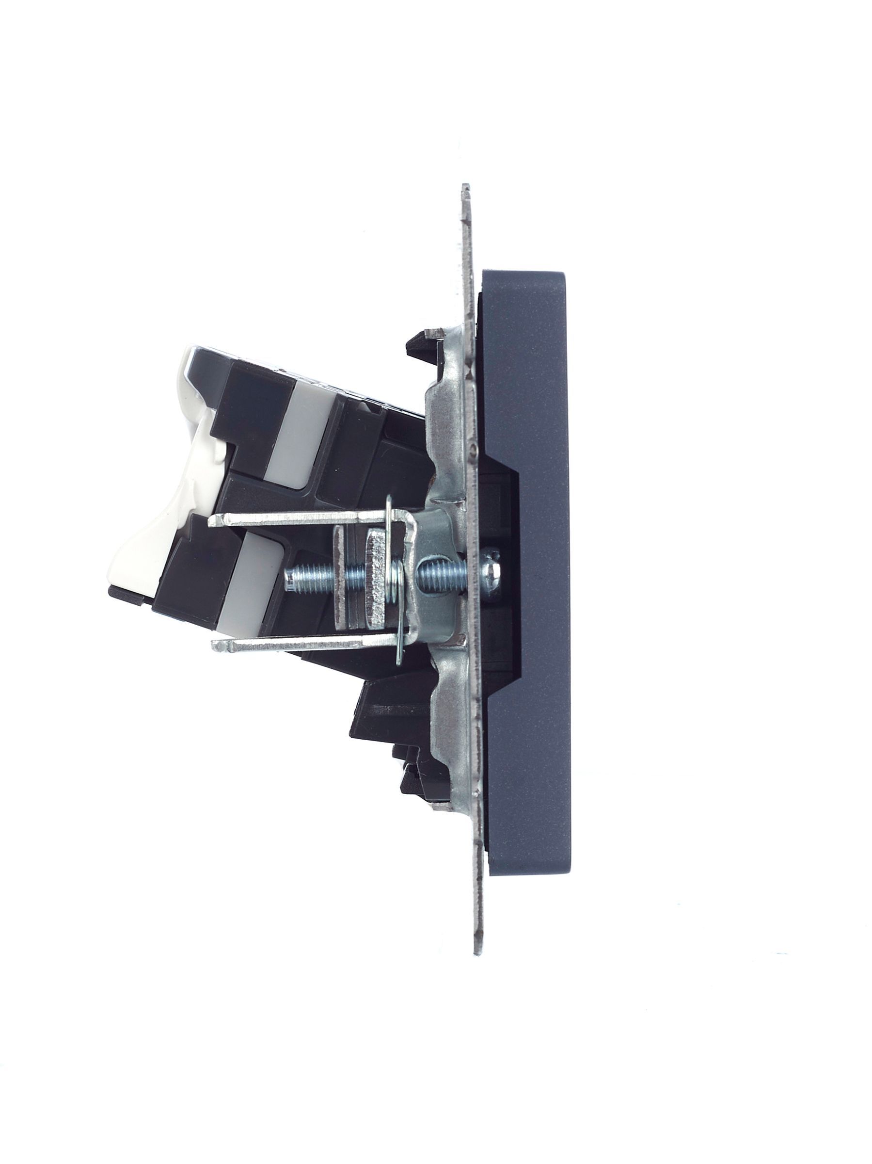 BRITE Розетка компьютерная двойная RJ45 кат.5E РК10-2-БрМ маренго IEK - Фото 3