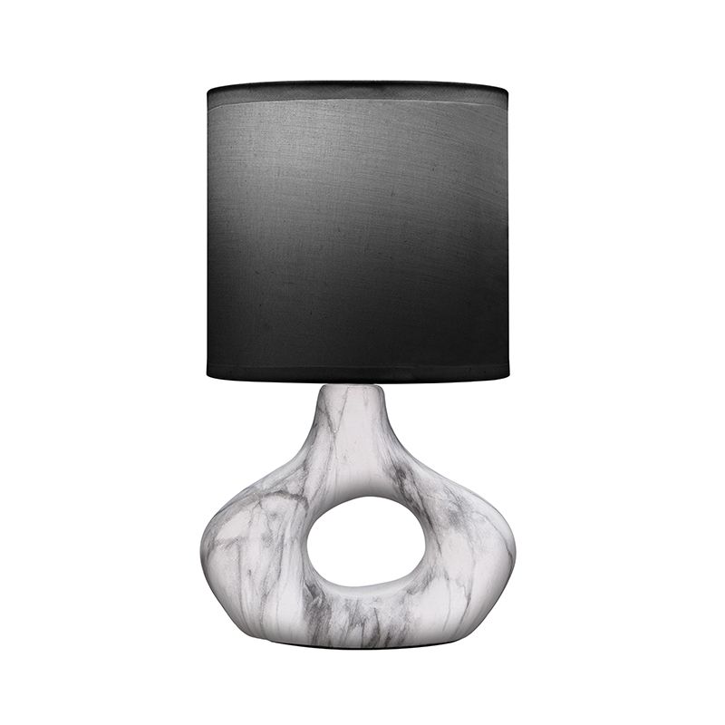 Светильник декоративный настольный Форте, основание кольцо под белый мрамор, черный абажур, цоколь Е27, 60Вт REXANT 603-1026