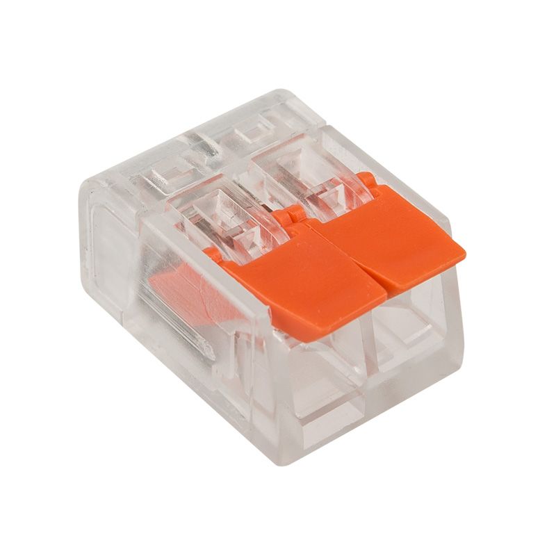 Универсальная компактная клемма СМК 221-412, 2-проводная до 4,0 мм² (50 шт/уп) REXANT 07-5202